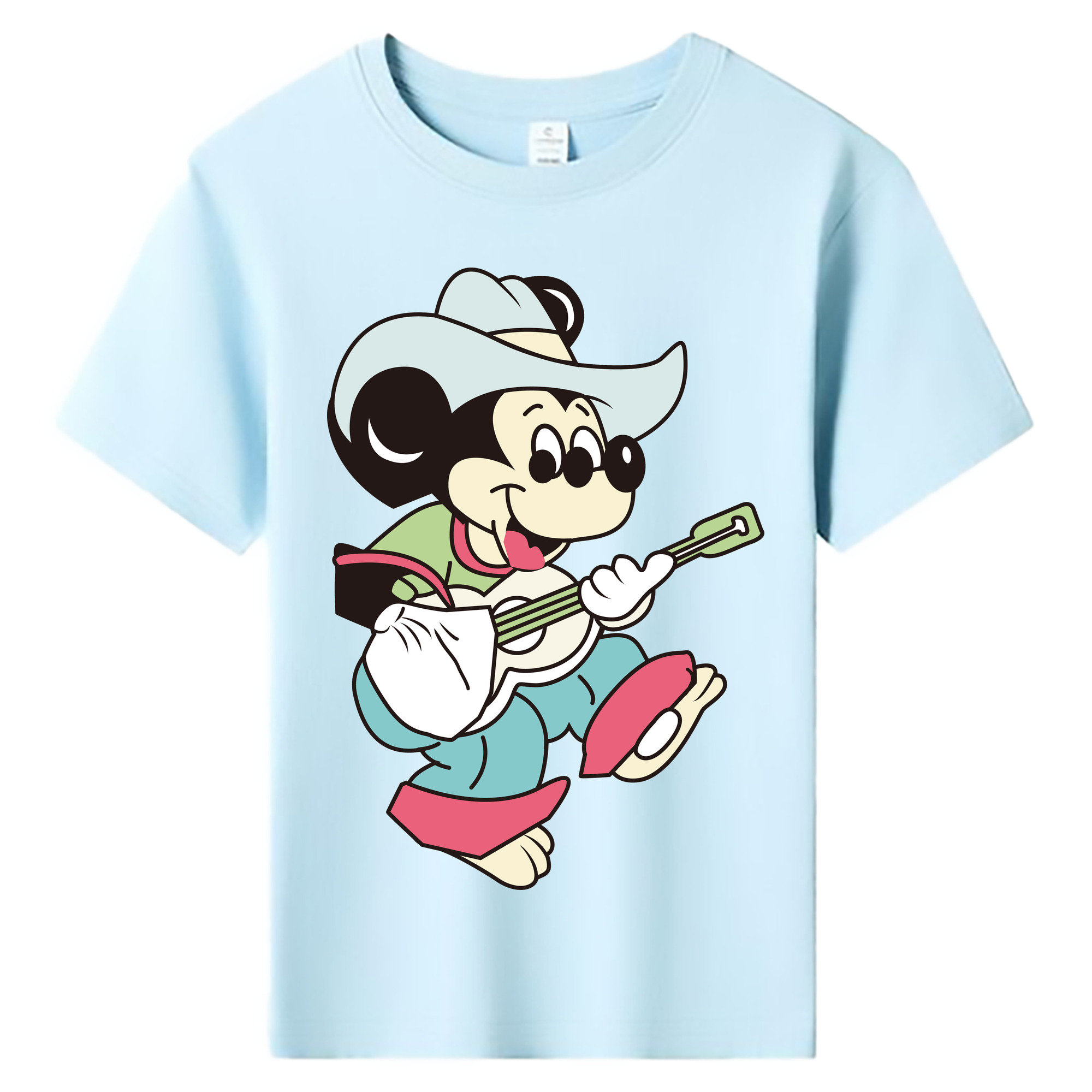 ミッキーマウス Mickey Mouse 綿100％キッズTシャツ（フロントプリント）
